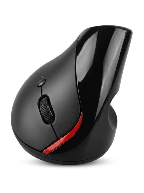 Ergonomic Vertical Wireless Mouse, 2.4G Wireless, USB Rechargeable, Natural Grip - Mystic Grey Pro