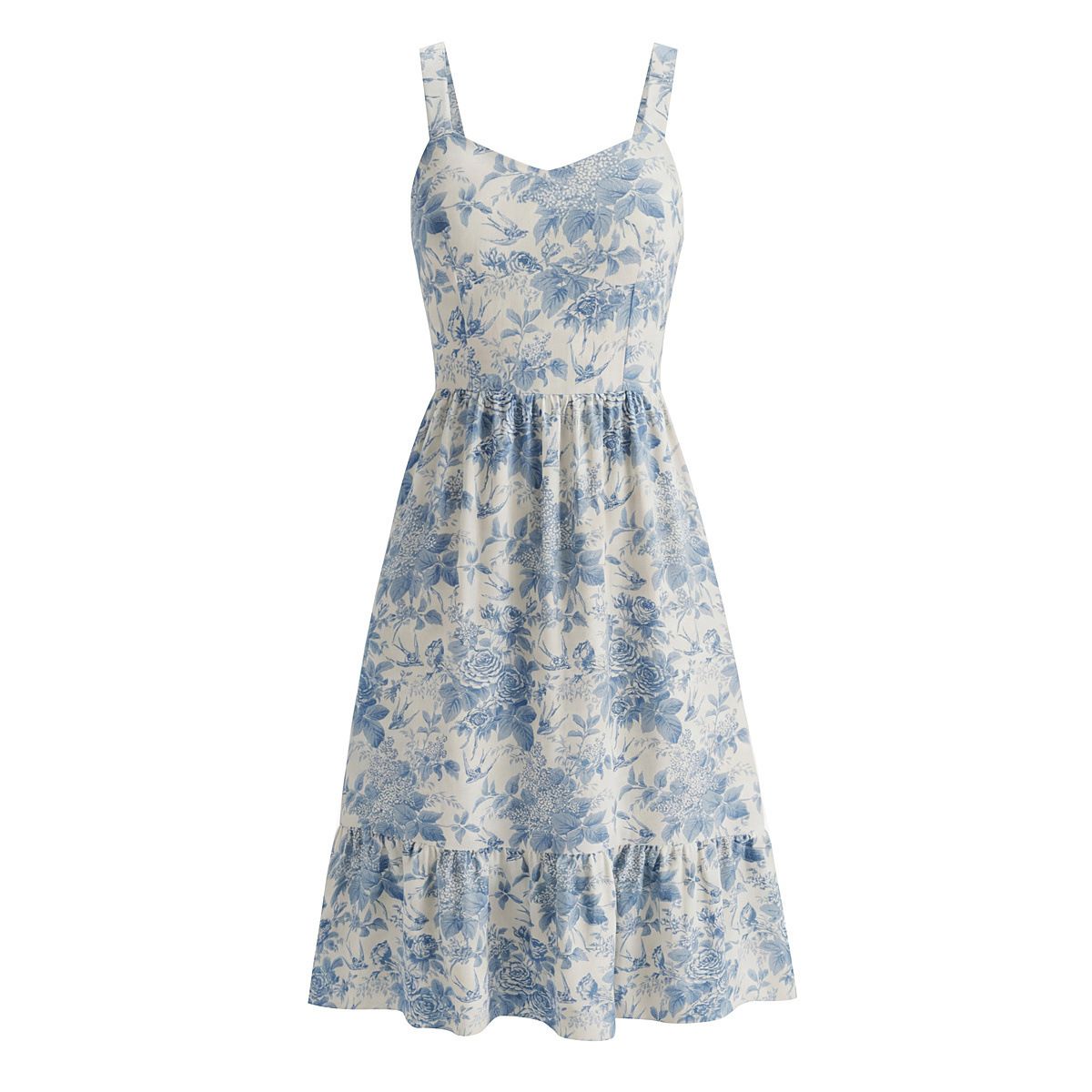 Floral Print Sundress Fit and Flare Dress KUN-00128