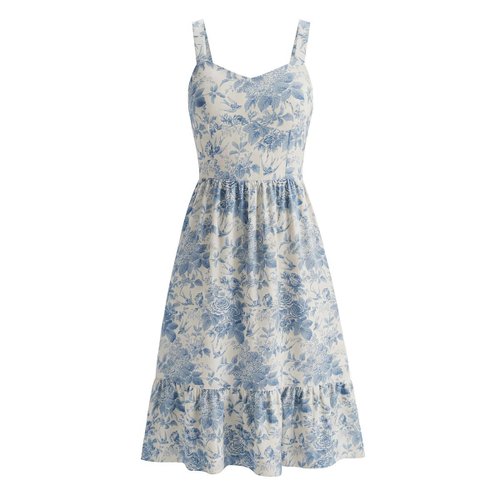 Floral Print Sundress Fit and Flare Dress KUN-00128