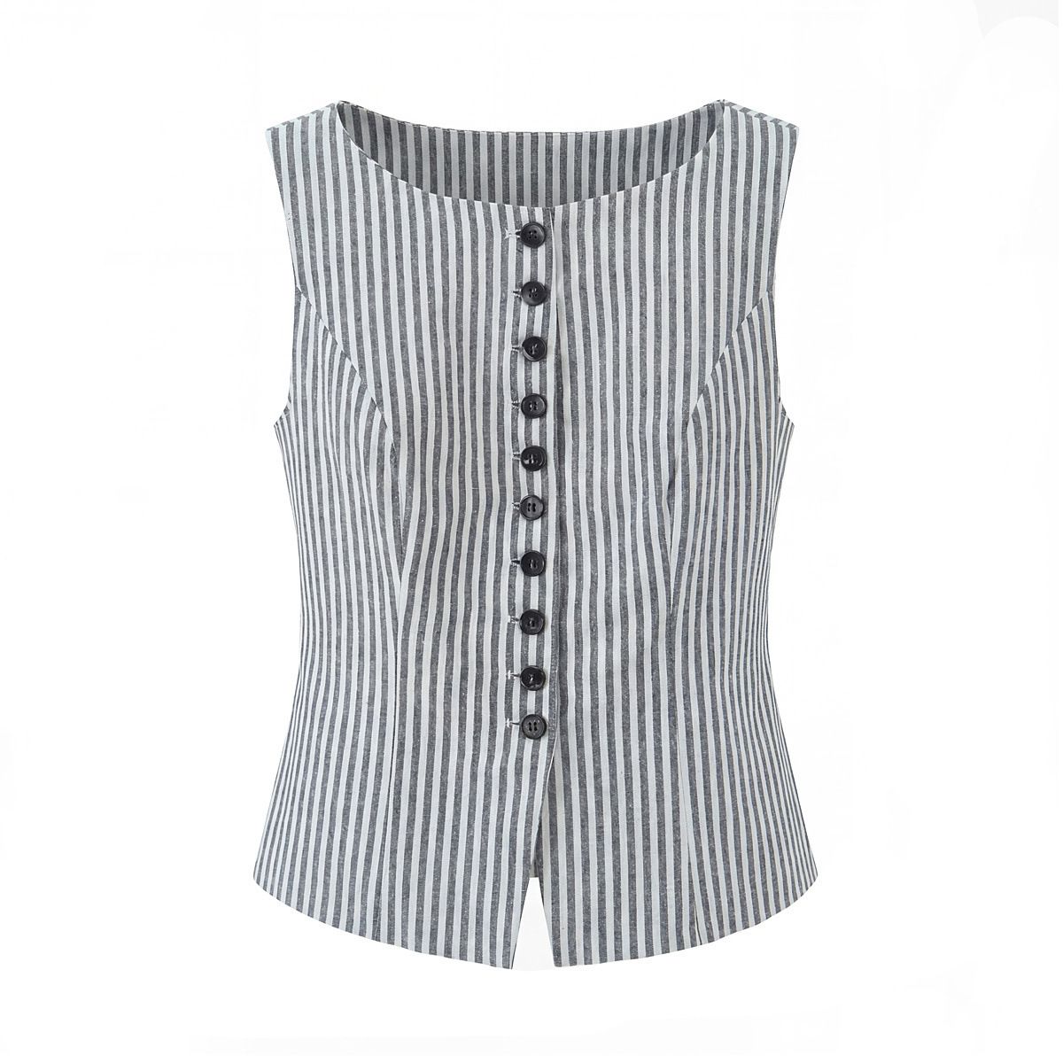 Conjunto de top y falda de cintura alta sin mangas - Adelgazante KUN-00014