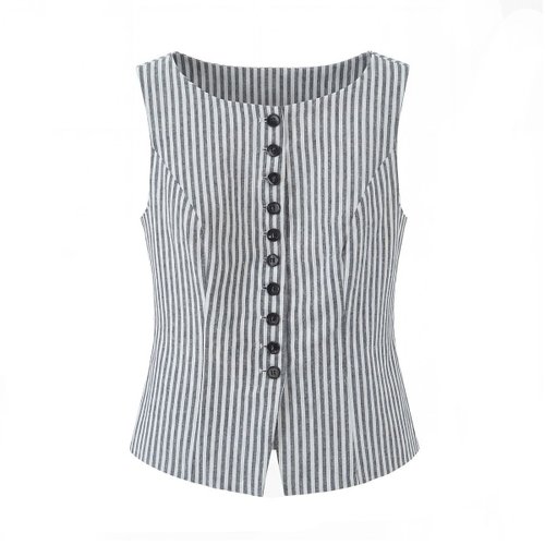 Mouwloos vestje met rok en hoge taille - afslankend KUN-00014