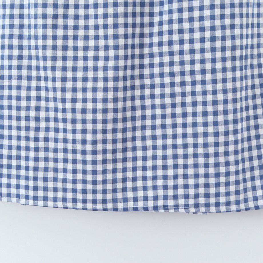 Plaid Mini Dress with Bow Tie Halter Neck KUN-00026