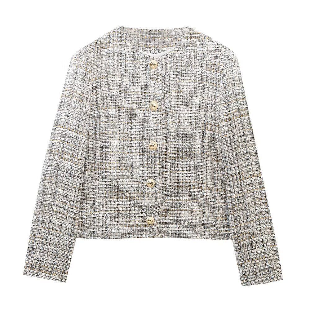 Women's Textured Blazer & Skirt Pants Set - European Style KUN-00005