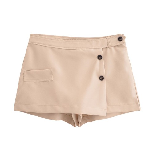 Women's Skirt Pants - Classic Fashion Button Detail KUN-00002