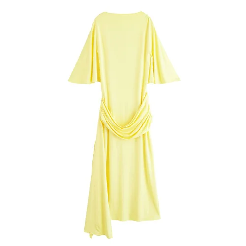 Women's Backless Layered Maxi Dress - Elegant European Style KUN-00104