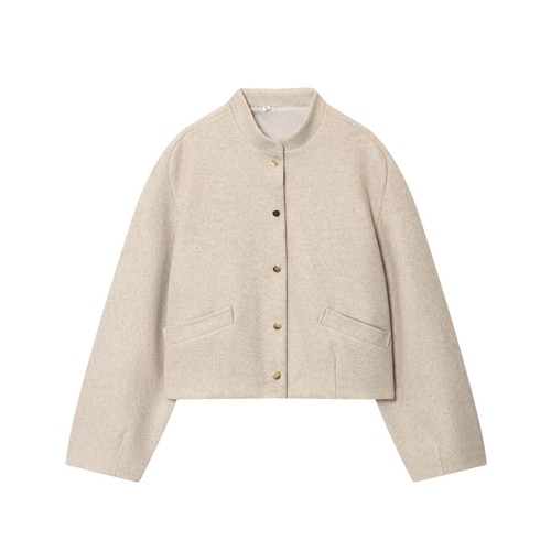 Chaqueta bomber para mujer con dobladillo elástico, prenda de abrigo moderna KUN-00136