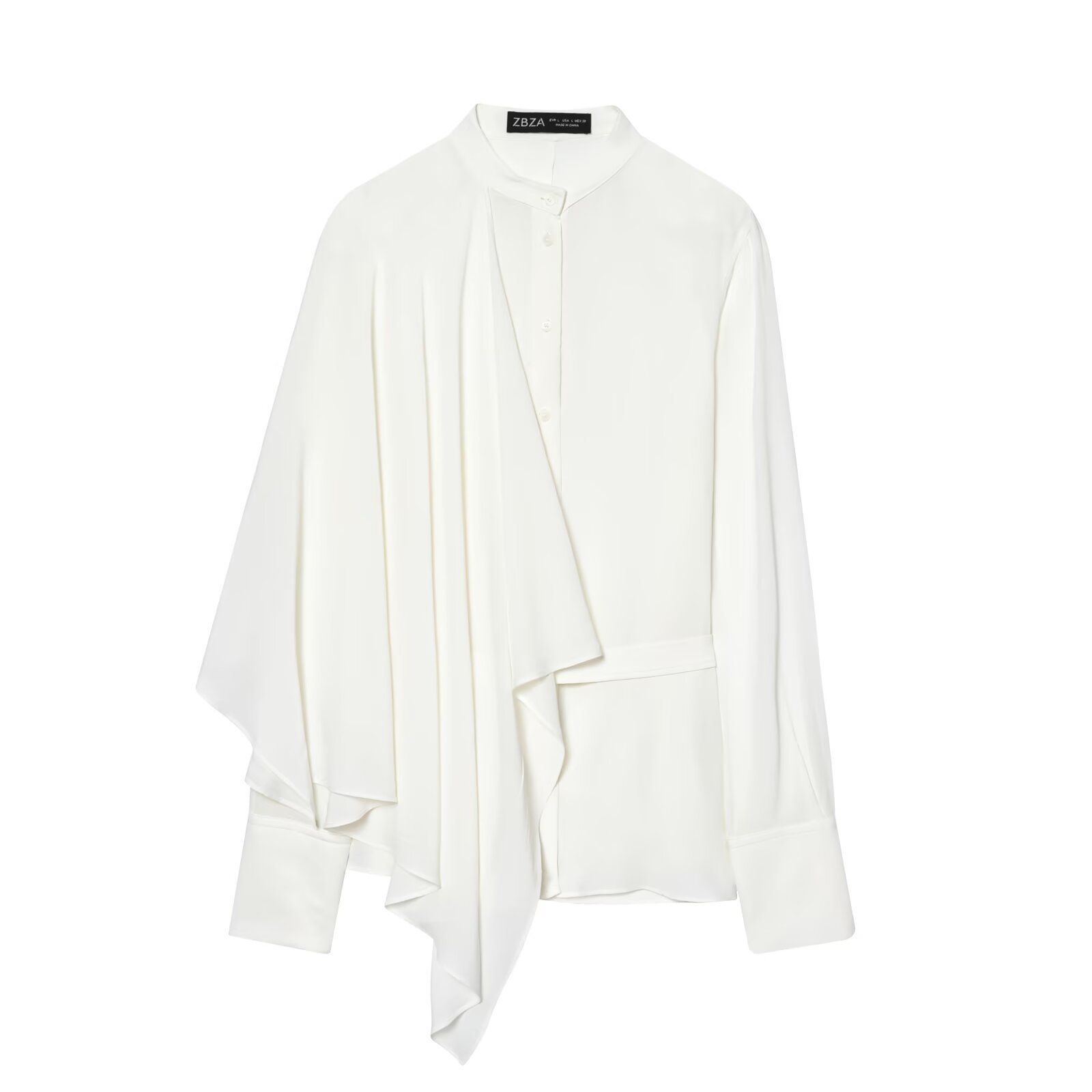 Women's Asymmetric Long Sleeve Blouse - Stylish Modern Top KUN-00086