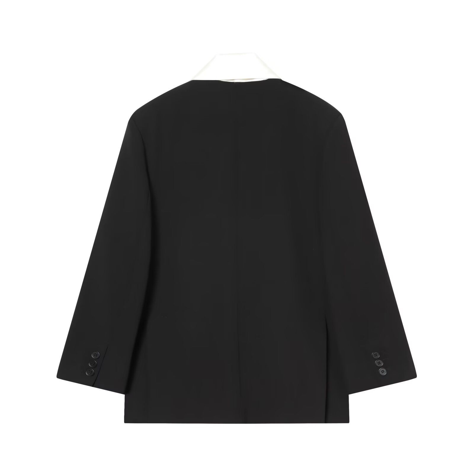Women's Blazer Jacket Color Block Scarf Long Sleeve KUN-00007