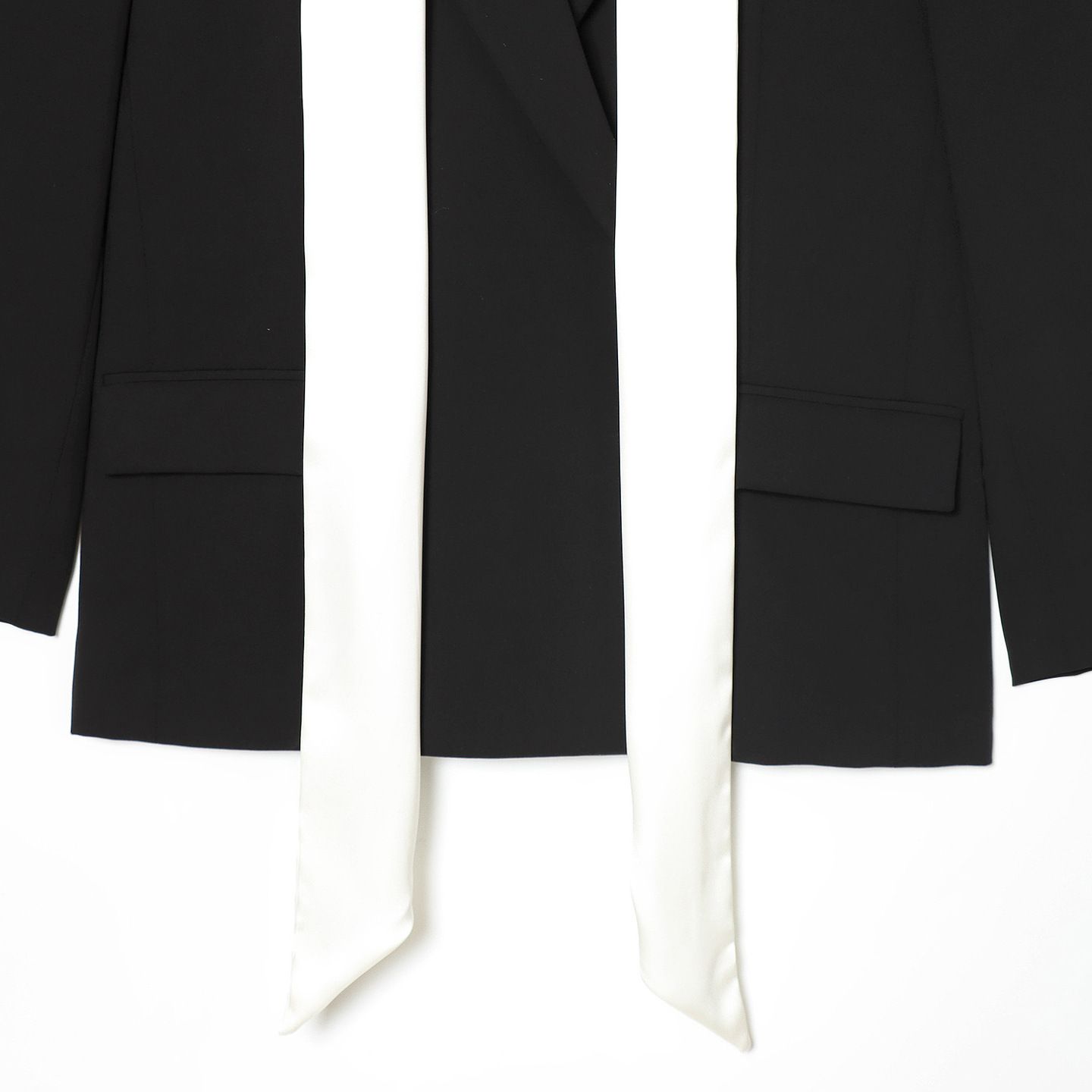 Women's Blazer Jacket Color Block Scarf Long Sleeve KUN-00007