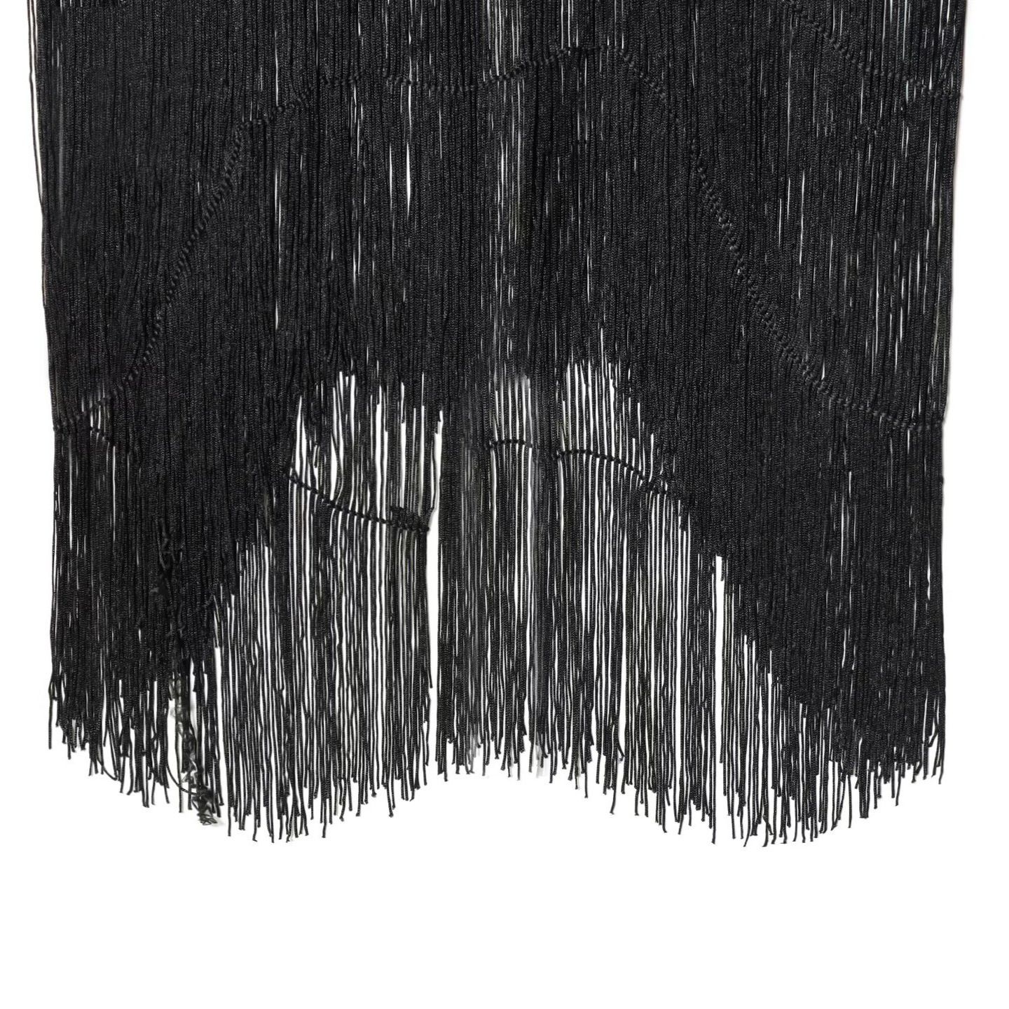 Haut dos nu en velours à franges - Style européen KUN-00079