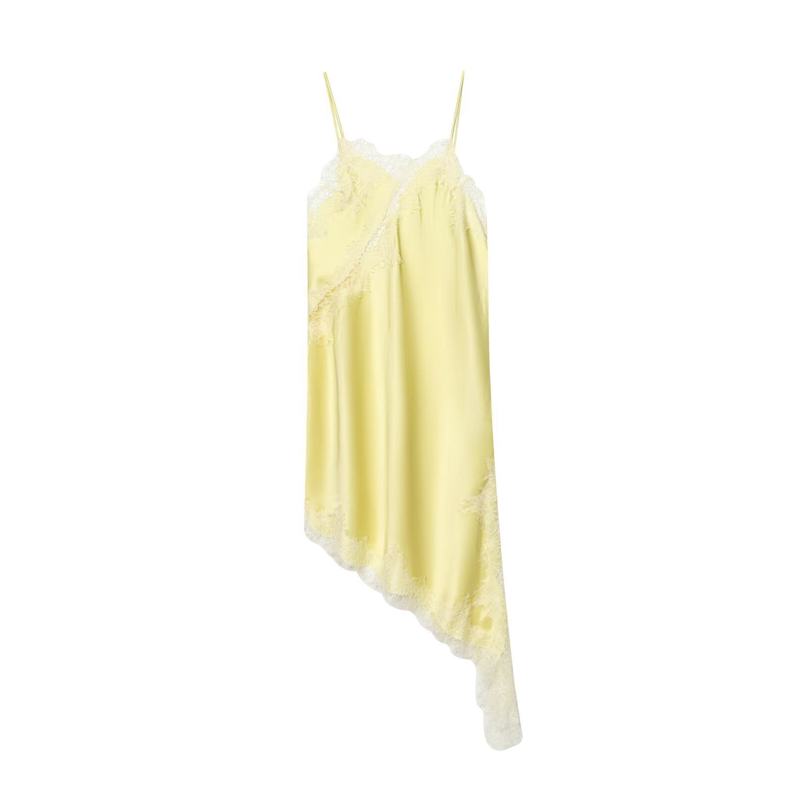 Lace Asymmetrical Hem Cami Dress KUN-00025