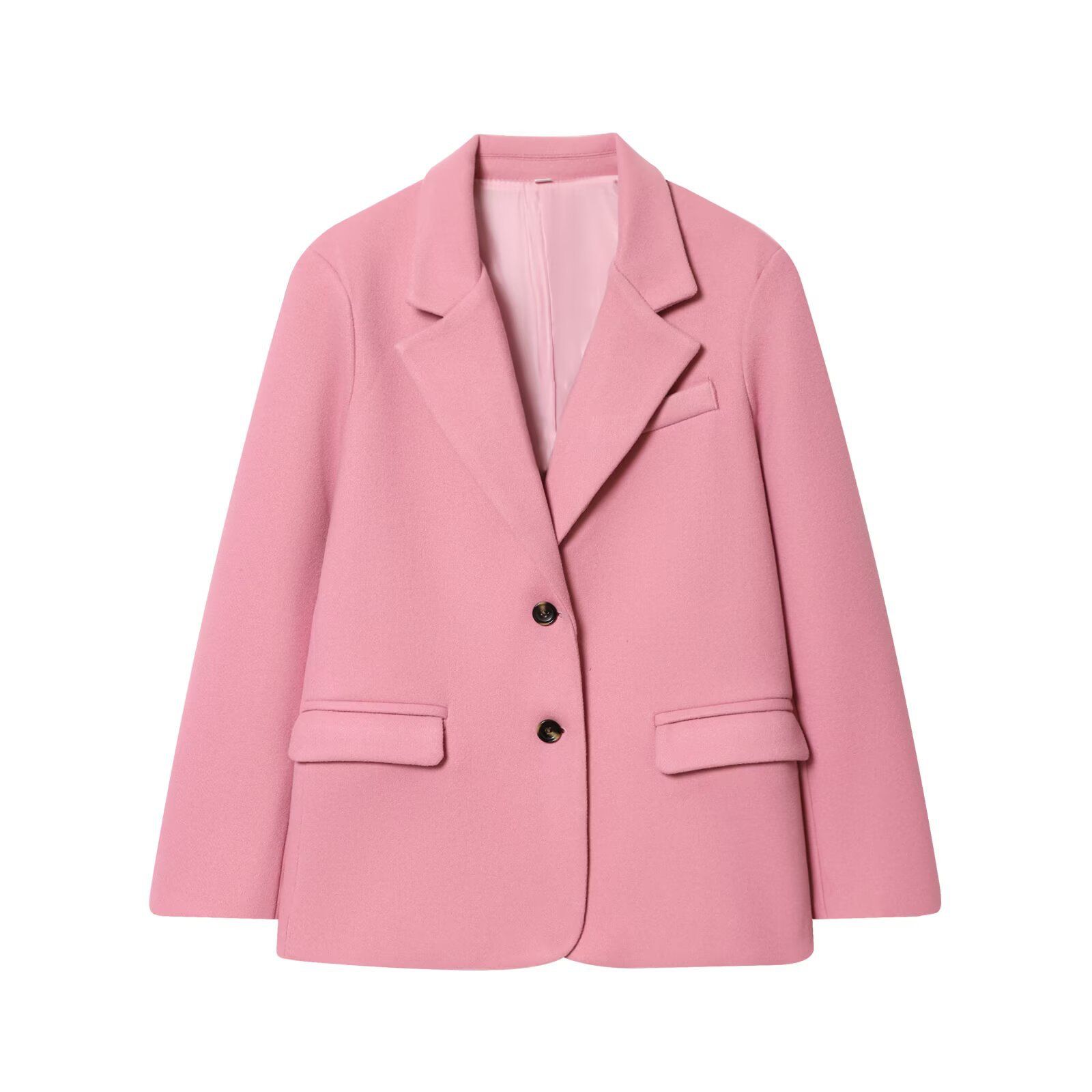 Blazer long rose pour femme - Style européen tendance KUN-00028