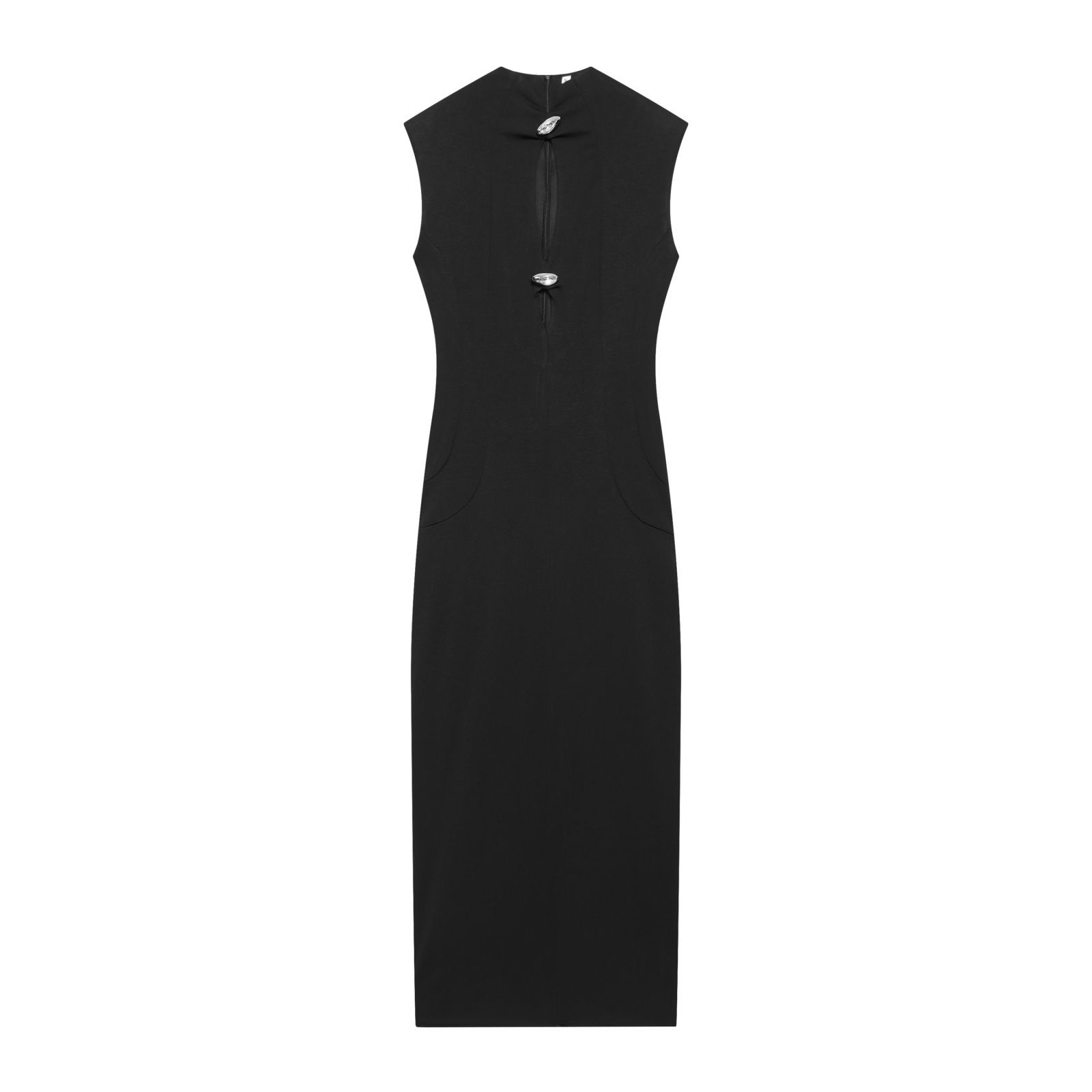 Sleeveless Hollow-Out Maxi Dress - Elegant & Slim Fit KUN-00021