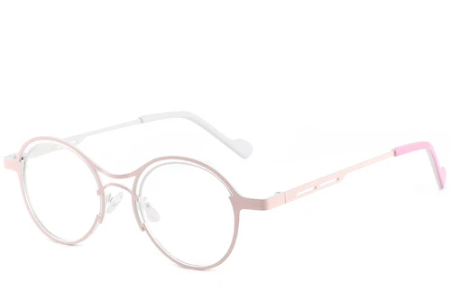 Geometric Pink Metal Glasses #BS2425-1296