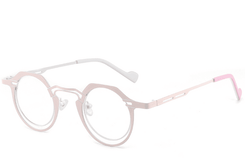 Lunettes géométriques en métal rose #BS2425-1302