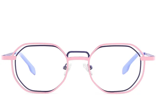 Lunettes géométriques en métal rose #BS2425-1322