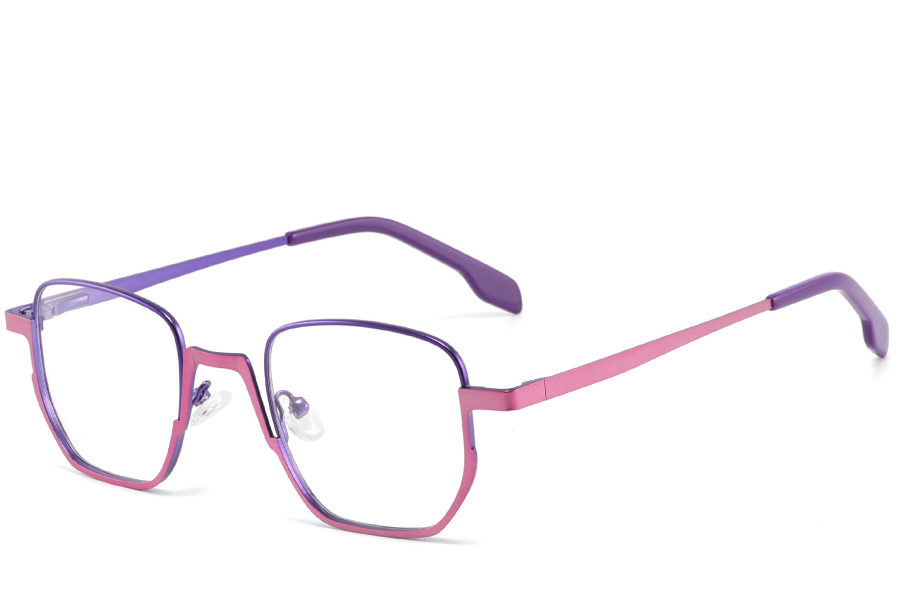 Rectangular Purple Metal Glasses #BS2425-1331