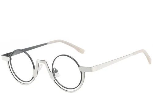 Lunettes géométriques en métal gris #BS2425-1334