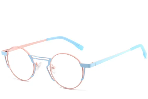 Lunettes géométriques en métal rose #BS2425-1337