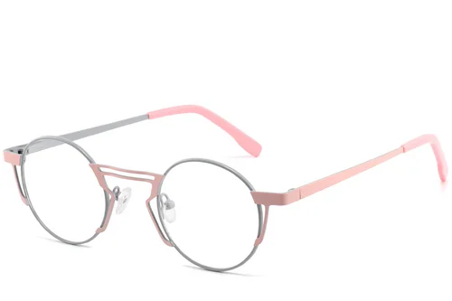 Lunettes géométriques en métal rose #BS2425-1341