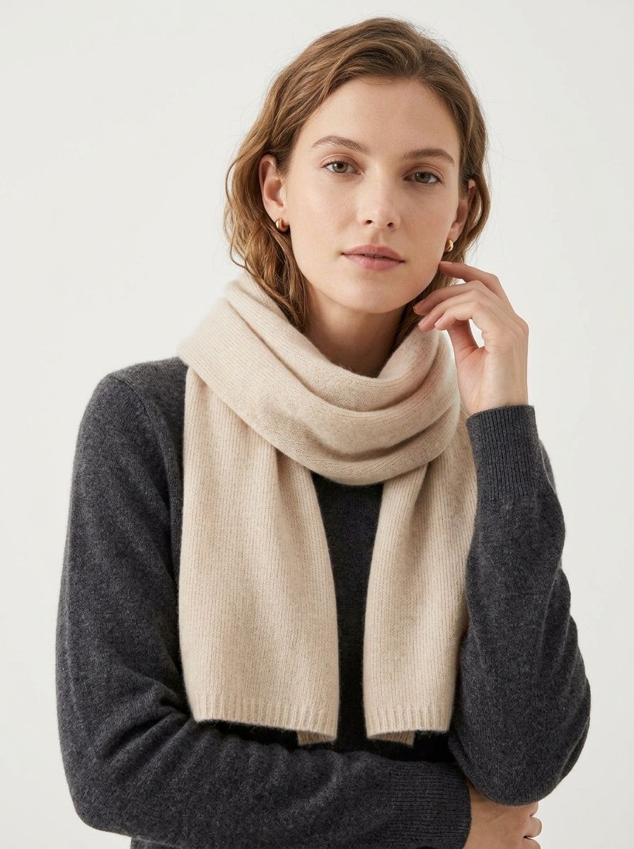 Cashmere Solid Color Knit Shawl Wrap Scarf