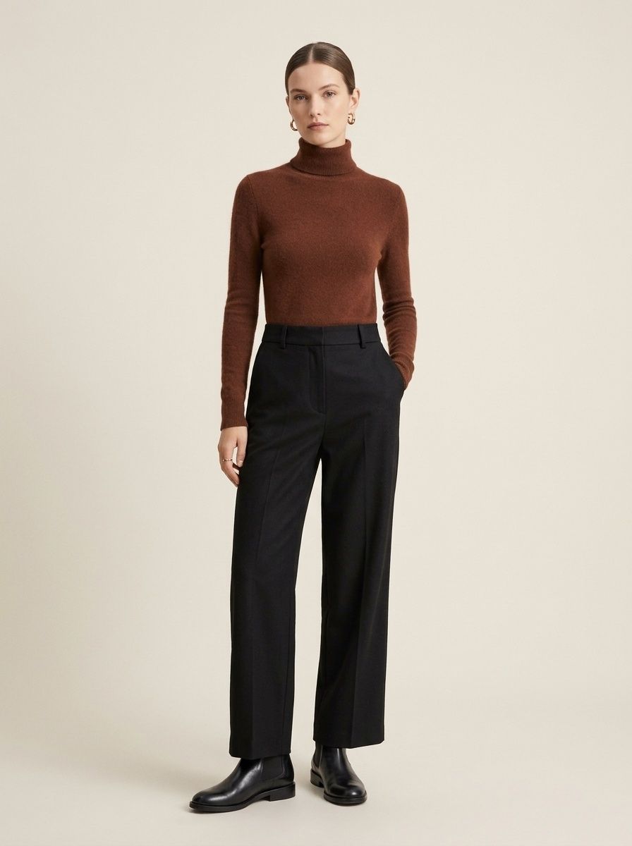 Women's Ribbed Knit Turtleneck Sweater