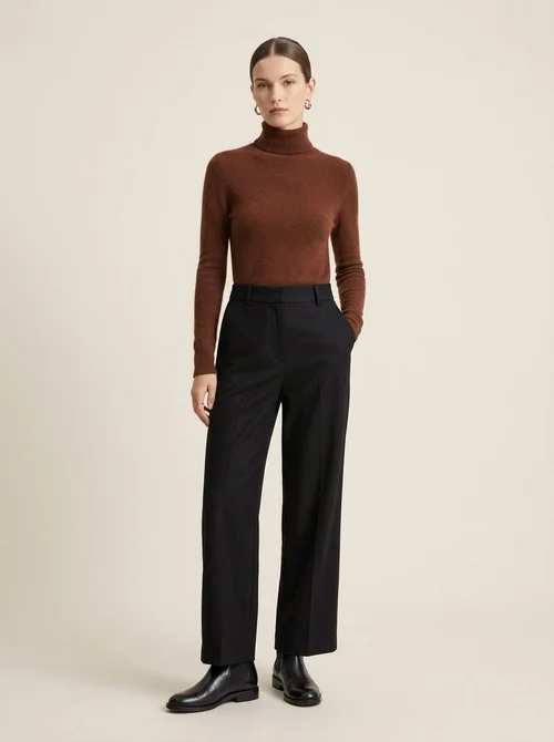 Women's Ribbed Knit Turtleneck Sweater