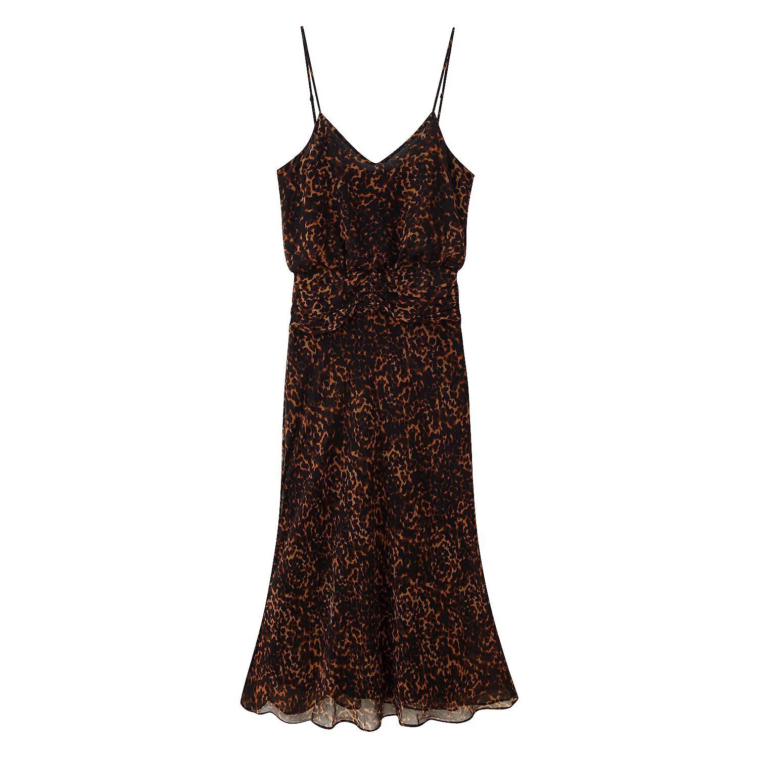 Midikleid mit Tiermuster - Damenmode KUN-00086