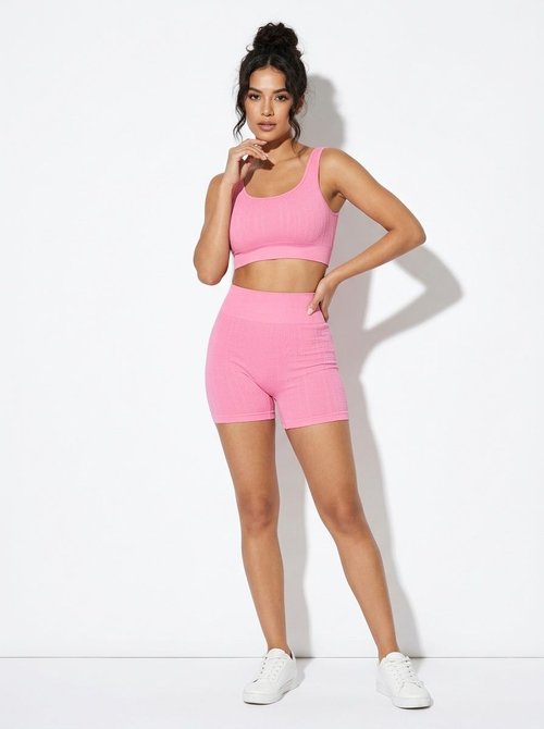 Completo da yoga da donna a vita alta, snellente e ad asciugatura rapida, con effetto contenitivo a forma di S per una silhouette sexy.