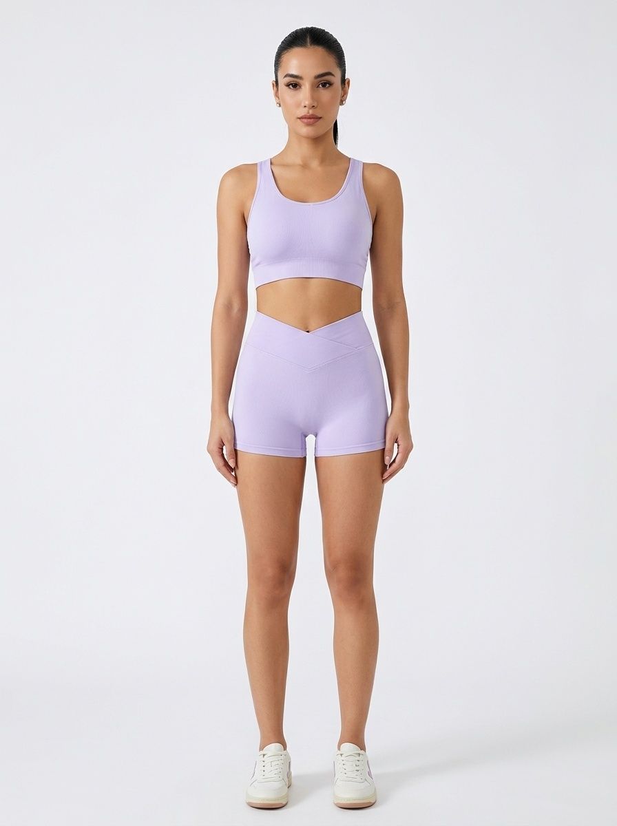 Slimming High-Intensity Quick-Dry Yoga Shorts Set with Sexy Vest for Women