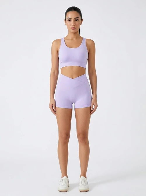 Slimming High-Intensity Quick-Dry Yoga Shorts Set with Sexy Vest for Women