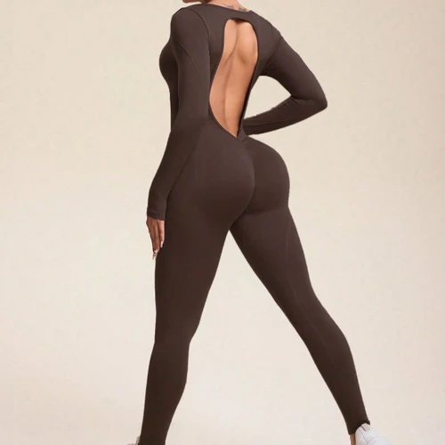 Sexy Backless Slimming Quick-Dry Yoga Bodysuit for Women (without pads)