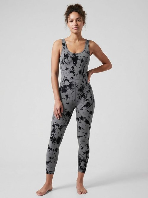 Body snellente da pilates tie-dye con reggicalze sexy per donna (senza imbottitura)