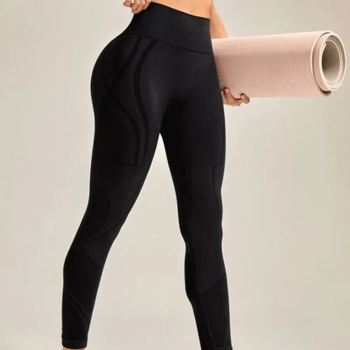 Pantaloni da yoga sexy a vita alta, snellenti, ad asciugatura rapida, che sollevano i glutei, per donna.