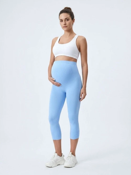 High-Waisted Quick-Dry Slimming Maternity Yoga Leggings with Belly Support for Women