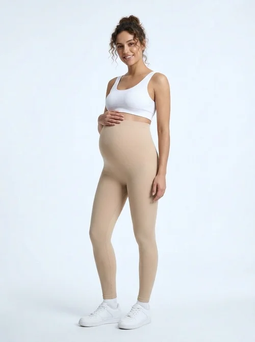 Leggings da yoga premaman a vita alta, ad asciugatura rapida e snellenti, per donna.