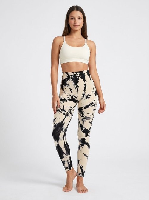 Leggings da donna a vita alta, sexy, snellenti, tie-dye, ad asciugatura rapida, effetto push-up per i glutei.