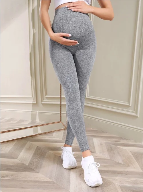 Pantaloni da yoga premaman da donna a vita alta, snellenti, ad asciugatura rapida, con supporto per la pancia.