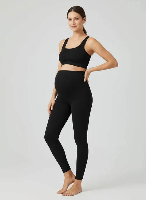 Pantaloni da yoga premaman a vita alta, snellenti, ad asciugatura rapida, con supporto per la pancia, per donna.
