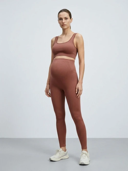 High-Waisted Slimming Quick-Dry Maternity Yoga Bra and Leggings Set for Women