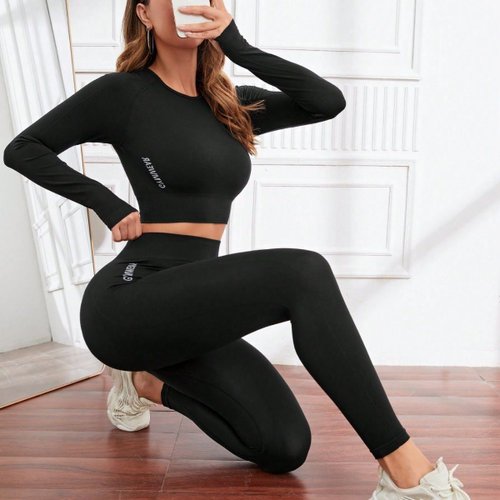 Set di leggings da yoga snellenti e sexy ad alta elasticità per donna, ideali per corsa e pilates (senza imbottitura).