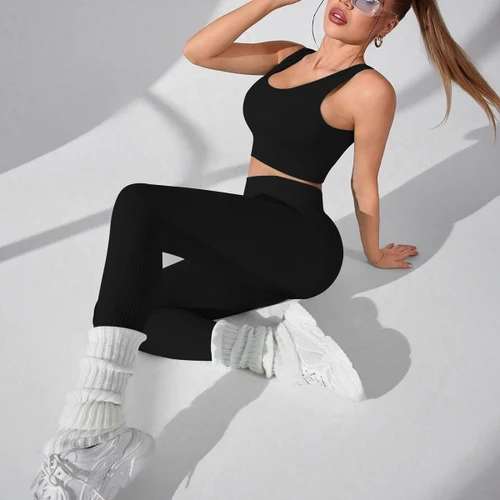 High-Waisted Slimming Quick-Dry Yoga Leggings Set with Sexy S-Shape Fit for Women