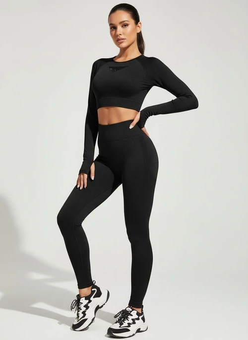 Slimming High-Waisted Quick-Dry Yoga Leggings Set with Sexy S-Shape Design for Women