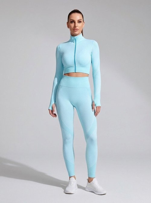 Completo snellente da donna con giacca e leggings ad asciugatura rapida e vestibilità a S.