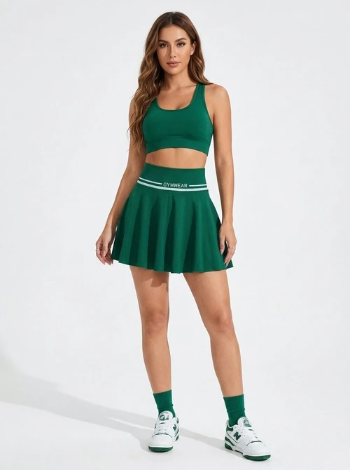 Slimming Quick-dry White Tennis Skirt for Women's Summer Activewear