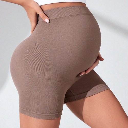 Pantaloncini da yoga premaman a vita alta, snellenti e di supporto, ad asciugatura rapida, per donna.