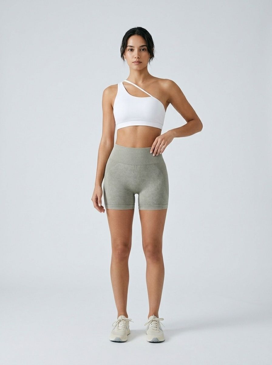 High-Waisted Slimming Sand-Washed Quick-Dry Yoga Shorts for Women