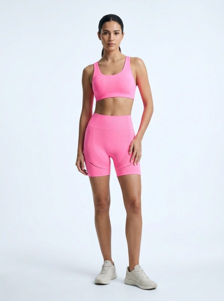 High-Waisted Slimming S-Shape Quick-Dry Laser-Cut Yoga Shorts for Women