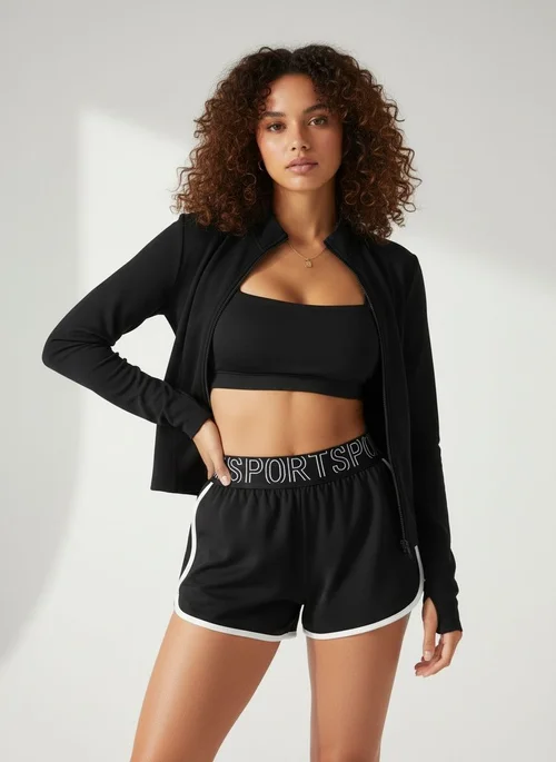 Pantaloncini da tennis da donna a vita alta, snellenti, a forma di S, ad asciugatura rapida, con un effetto push-up sexy sui fianchi.