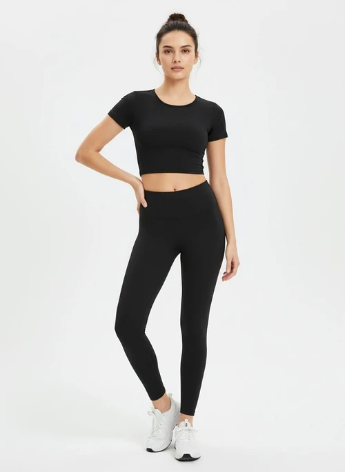 Slimming Shock-Absorbing Quickdry Sexy Push-Up Yoga T-Shirt with Padded Bra for Women